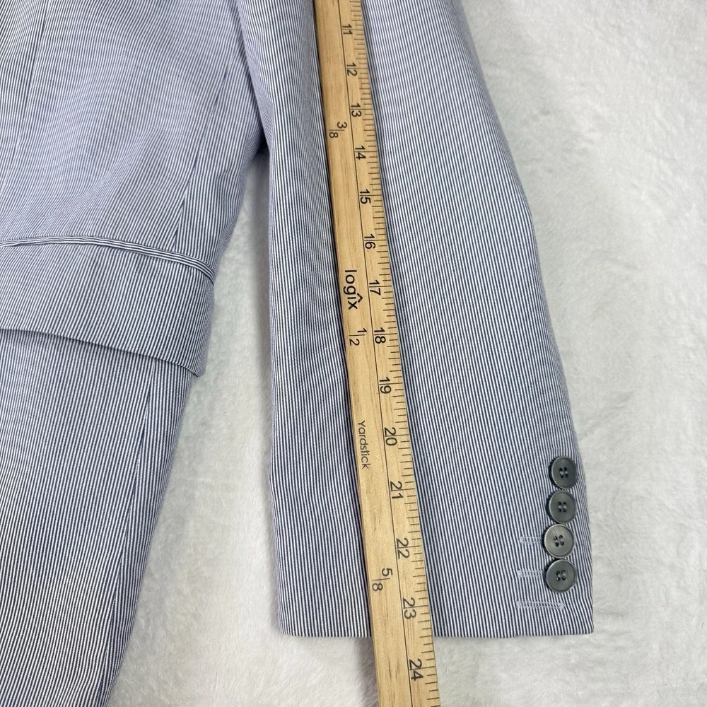 ROBERT GRAHAM Blazer 44R Classic SEERSUCKER Men Lightweight Striped 100% Cotton